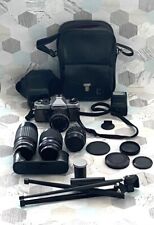 Yashica FX-D 35mm Camera & Accessory Bundle - Untested - Please Read Description