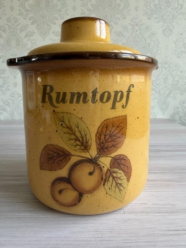 Vintage rumtopf ceramic jar - vintage,