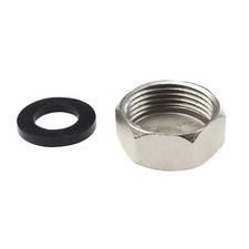 Universal Washing Machine Hot & Cold Tap Safety Blanking Nut & Seal Kit 3/4 Inch