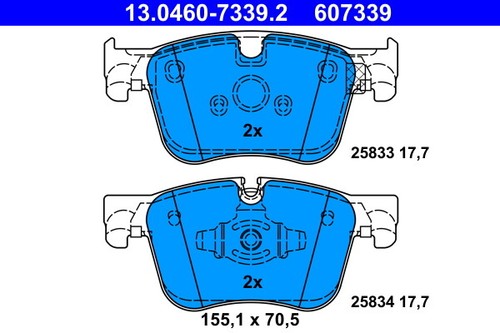Ate 0460 7339 brake pad - ate,