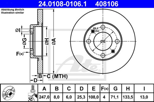 New brake disc for - brake,