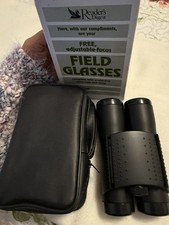 Adjustable Focus Field Glasses Binoculars Black with Case for Birding & Outdoors