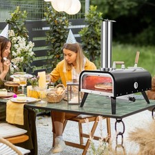 Outdoor Rotatable Pizza Oven Portable Pizza Oven w/ 30cm Pizza Stone