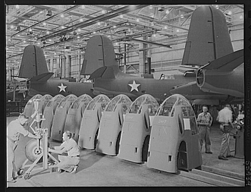 Aircraft factory assembly line - aircraft,