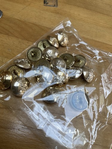 Military buttons gold - buttons,