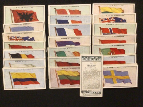 Players cigarette cards flags - cigarette, cards-flags
