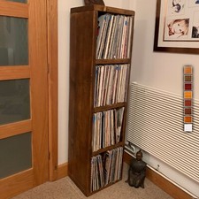 Vinyl Record Storage Unit, 4 Tier LP Music Storage Display