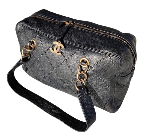 Vintage chanel black - black, leather