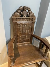 Antique Original Oak Chair 17th/18th Century - Lancashire? Jacobean/Stuart?