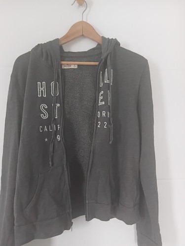 Hollister grey zip hoodie - grey,