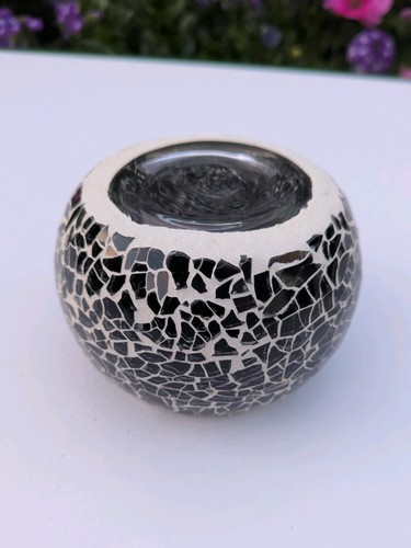 Mosaic crackle tea light - crackle,