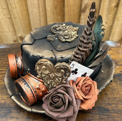 Steampunk metal effect - steampunk, hat
