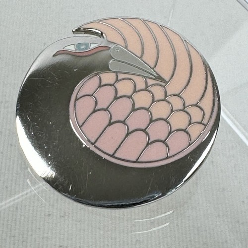 Laurel burch brooch - round, pink
