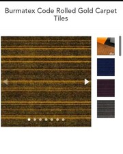 Burmatex Rolled Gold Carpet Tiles Orande Black Stripe X 92 Joblot