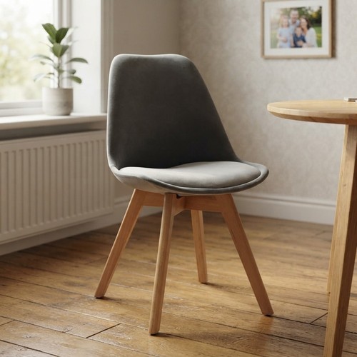 Elegant silver grey velvet - grey,
