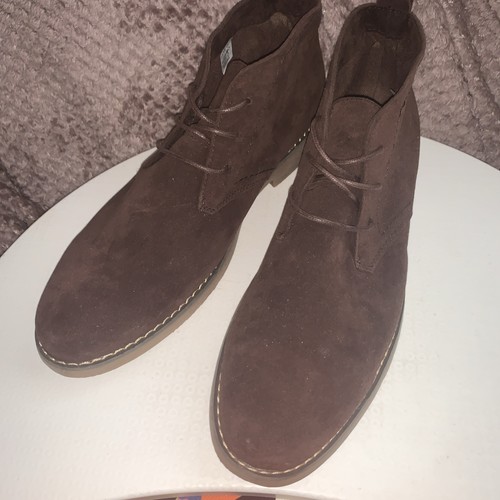 Mens brown faux suede chukka - faux,