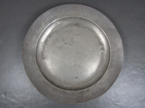 Antique pewter charger - 16,