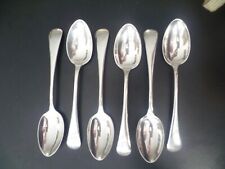 Six Antique 'John Round  & Son' 'Old English' Silver Plated  Dessert Spoons
