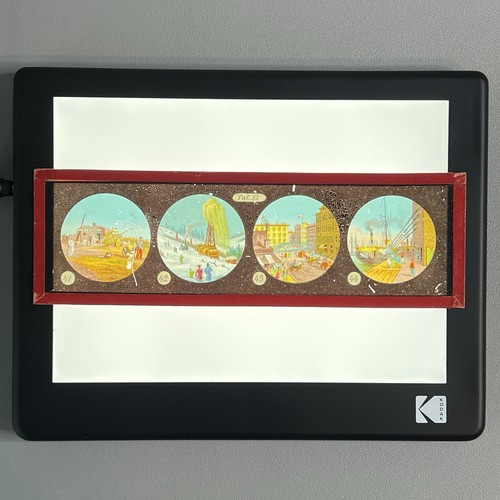 Vtg 1890s glass magic lantern - vtg,