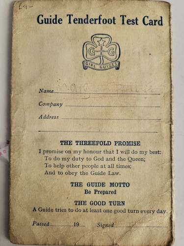 Vintage girl guides tenderfoot - vintage,