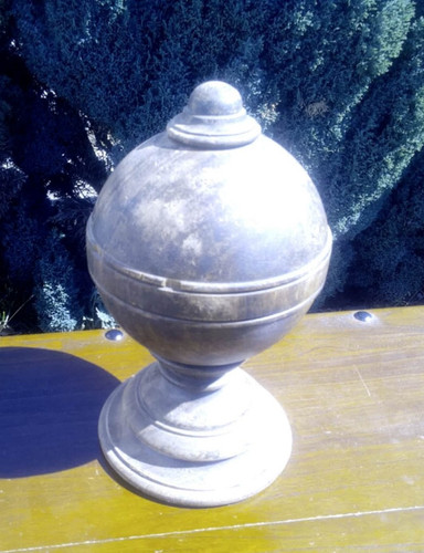 Wooden stair post - , finial