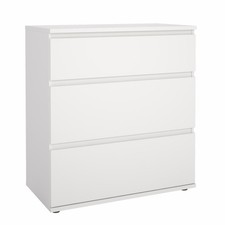 Nova Matt White 3 Drawer Chest