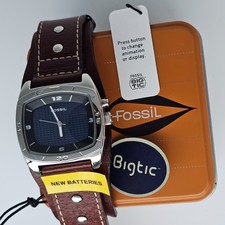 Superb! Fossil AM3695 full size Big Tic Men's Watch Colour Change LCD