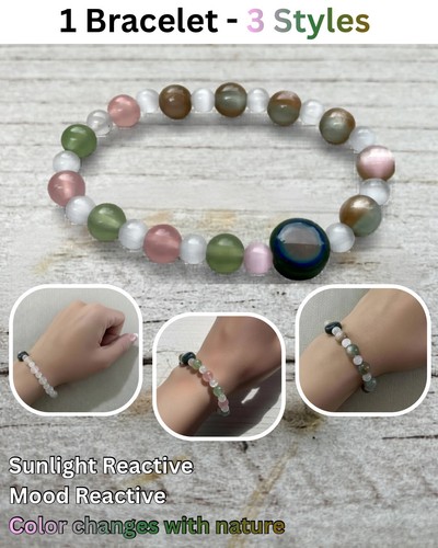 Mood stone cat eye bracelet - mood,