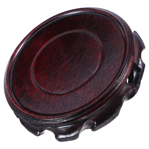 Vintage wooden vase base round - vintage,