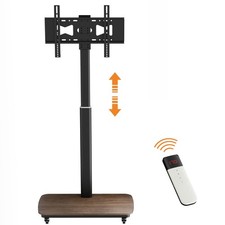 Rolling TV Floor Stand Electric Lifting Height for 32" to 75" Max VESA 600x400mm