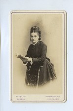 Woman Reads Book CdV Photo