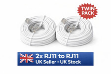 2x RJ11 to RJ11 10m Telephone