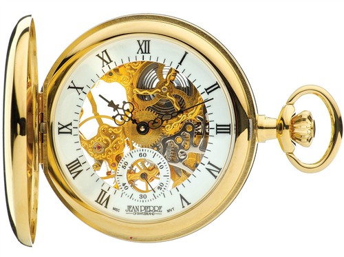 Skeleton pocket watch half - skeleton,