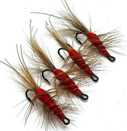 Salmon fishing flies red - flies,