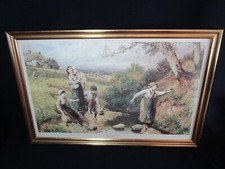 Lovely Vintage Myles Birket Foster The Primrose Gatherers Original 1980 Print