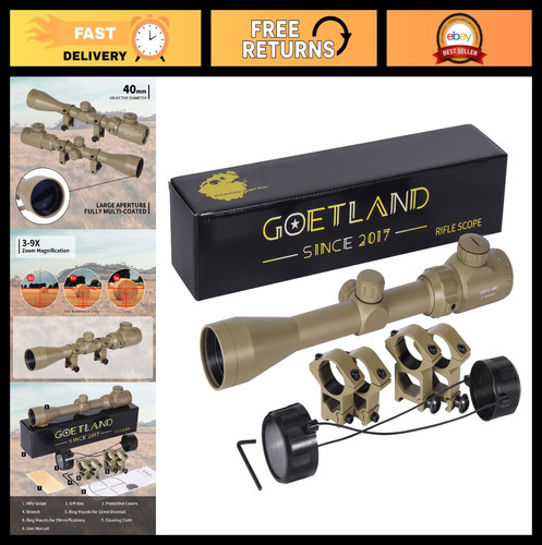 9x40 air rifle scope red - air, scope,