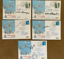 5 RAF Covers - SILVER BIRDS - Austria Aerobatic Team, 2 Multi Signed & 3 Pilots