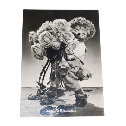 Antique steiff mecki postcard - antique,
