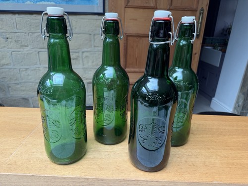 Large green grolsch empty beer - green,