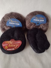 Vintage Luxury Mohair Yarn  4 Cakes mixed Spunlaine and Charisma UK 78% mohair 