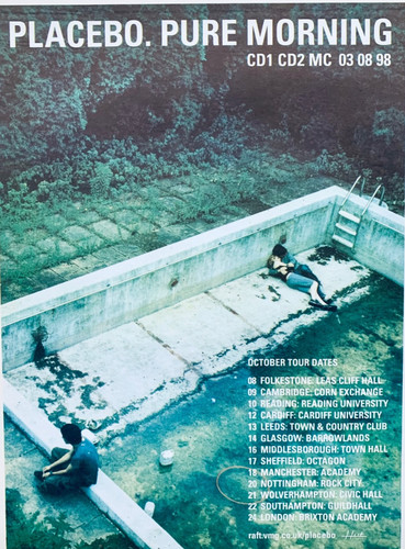 Placebo 1998 poster advert - 1998,