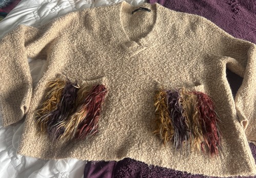 Fab zara chunky camel - zara, jumper
