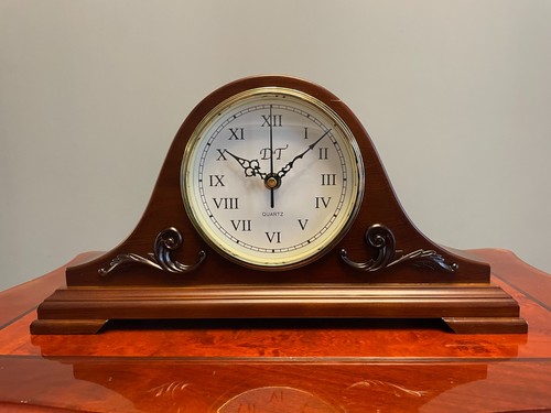 Wooden mantel clock - wooden,