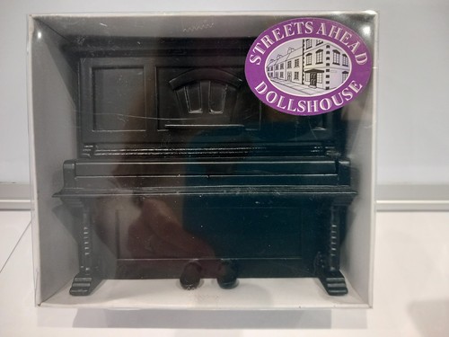 Black upright piano for 12 - for, 1:12