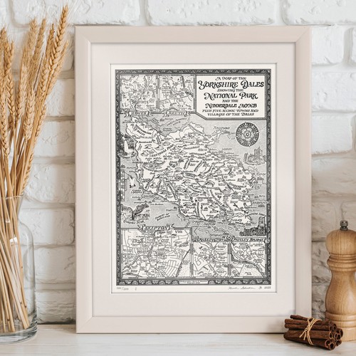 Yorkshire dales map - dales,