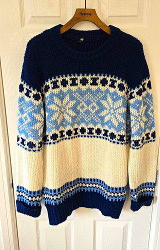 Vintage wool ski snowflake - vintage,