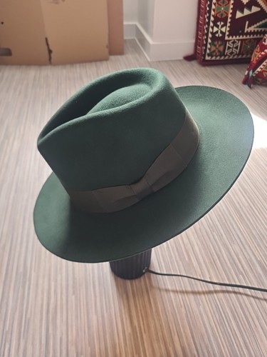 Fedora hat wide stiff brim - hat,