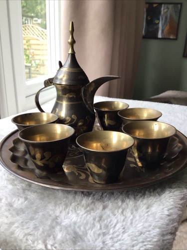 Vintage brass dallah coffee - dallah,
