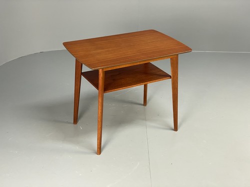Vintage teak side table 1960s - side,
