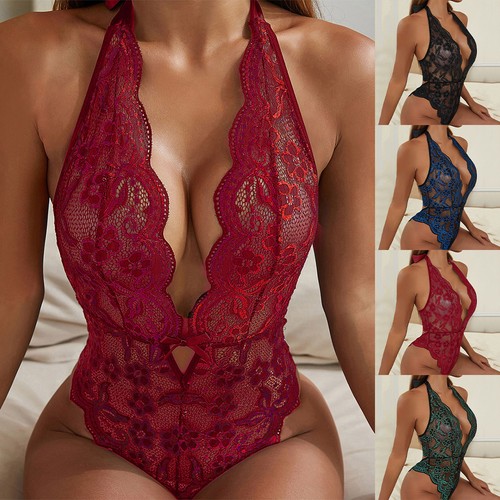 Women lace sexy bodysuit mesh - sexy,